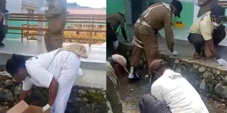 Upaya Menjaga Kebersihan Lingkungan RSUD Dogiyai, Nakes Bersihkan Ludah Pinang